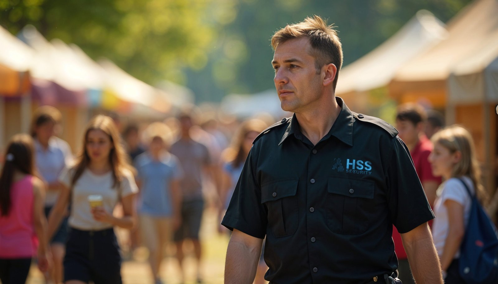 British Security Guard in School Event