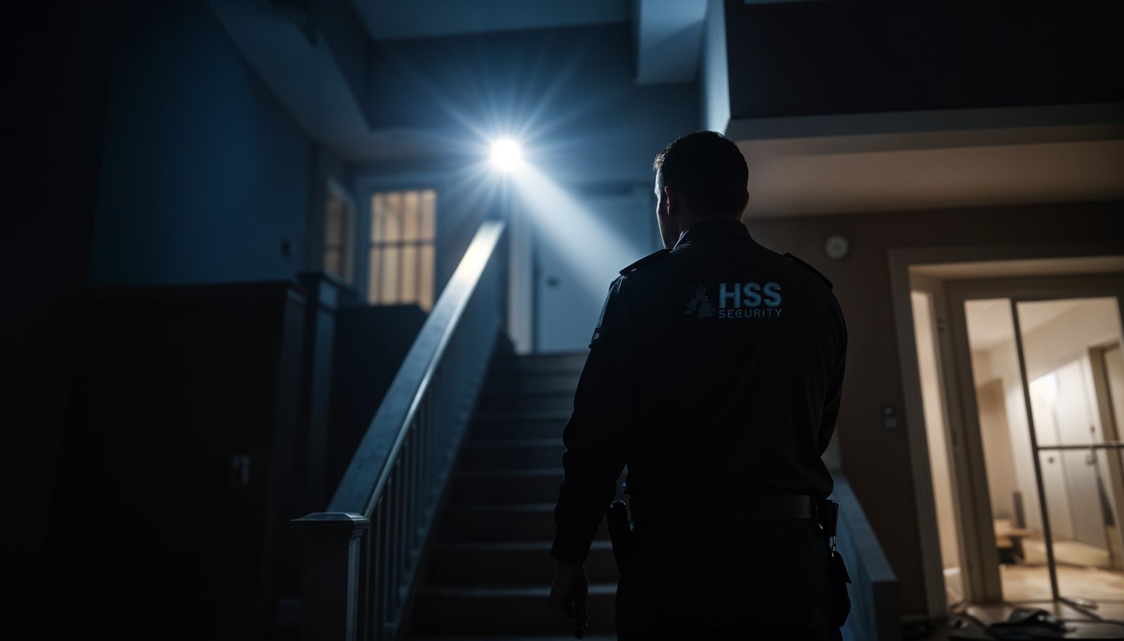 Security Guard Checking Empty House